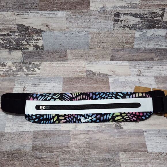 Nike Slim 3.0 Waist Pack Running Fanny Pack Belt Bag Stretch Rainbow NEW - Picture 1 of 10